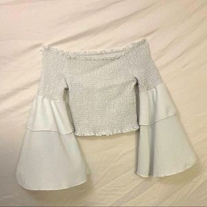 Off White Off-Shoulder tight summer Top